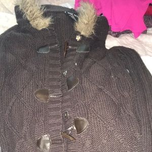 Brown Small Cardigan Wet Seal